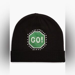 KATE SPADE NEW YORK TRAFFIC SIGN BEANIE -  NWT